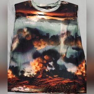 All Saints size Small Women's sleeveless Top Short Blouse! Fun Design!